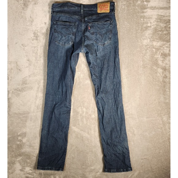 Levi's 511 Jeans Men's 33X34 (Tag 32X34) Slim Fit Straight‎ Leg Blue Medium Wash - Picture 14 of 16